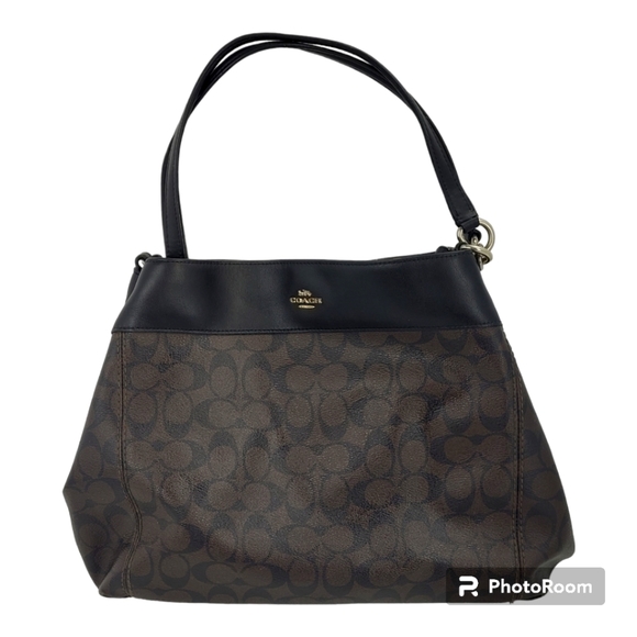 Coach Handbags - Coach Signature Lexy Brown Purse Shoulder Bag